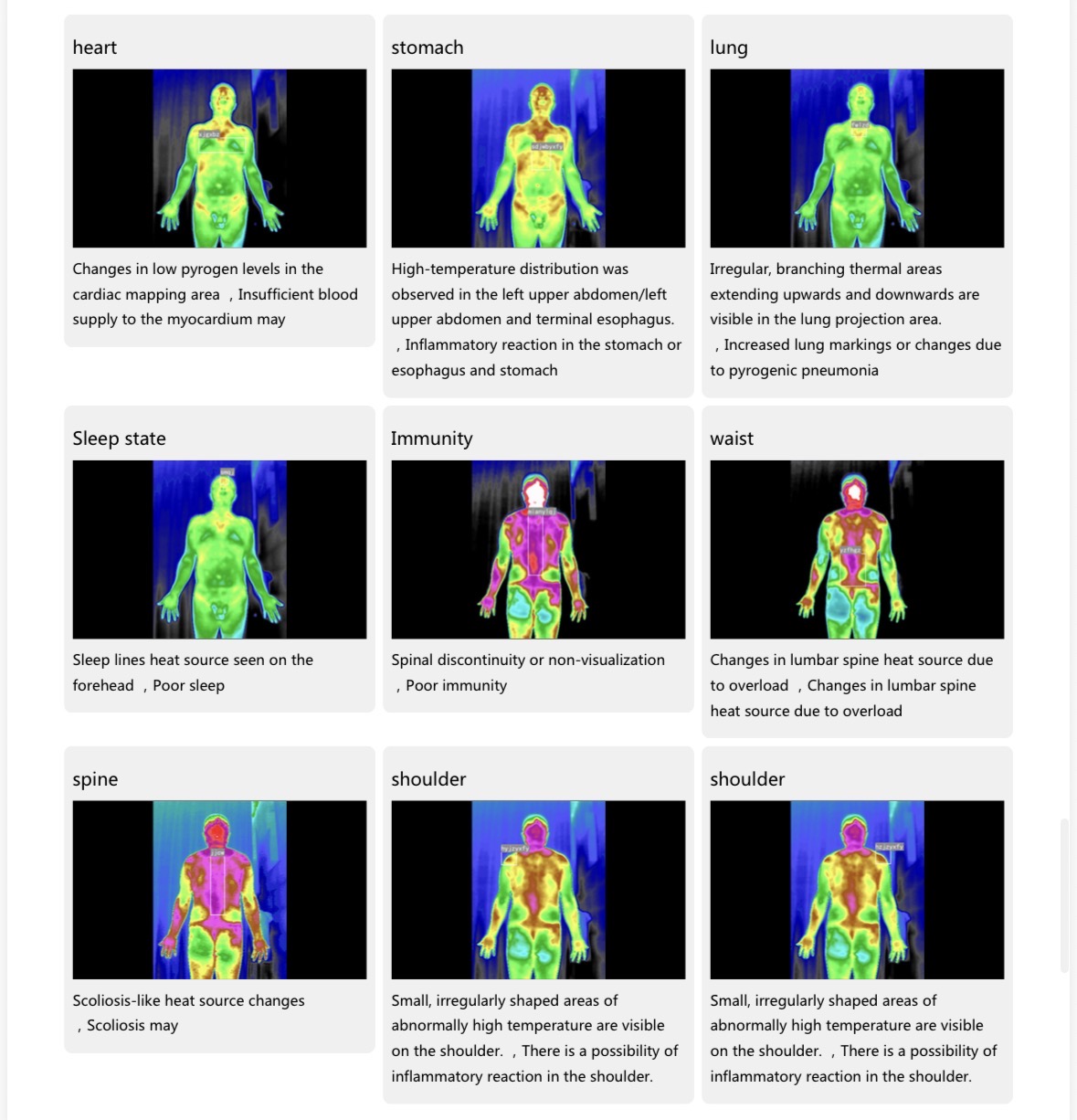 Sample assessment report page