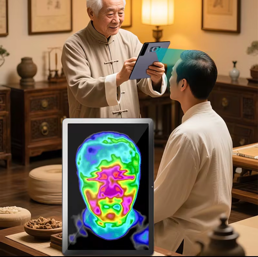Field Medicine Reader in use