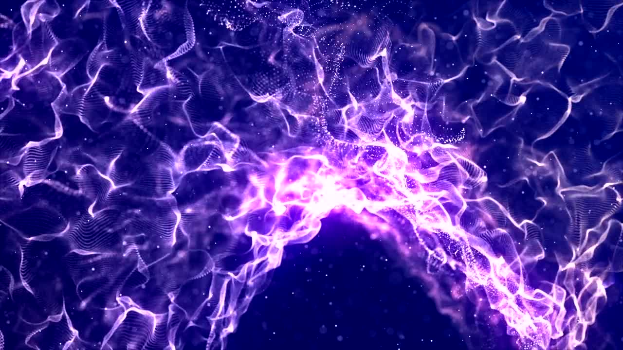 Violet energy field in motion