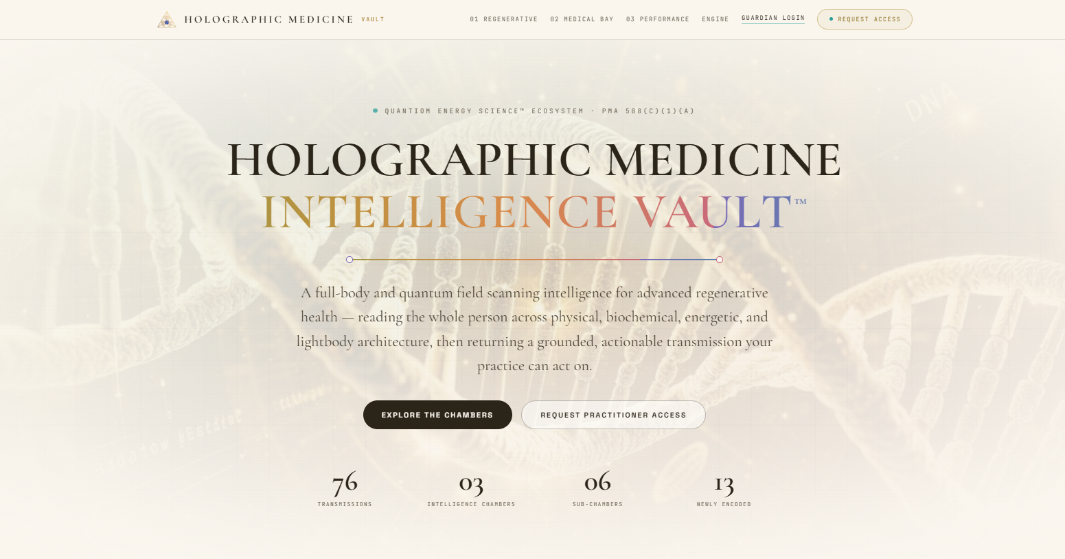 Holographic Medicine Intelligence Vault