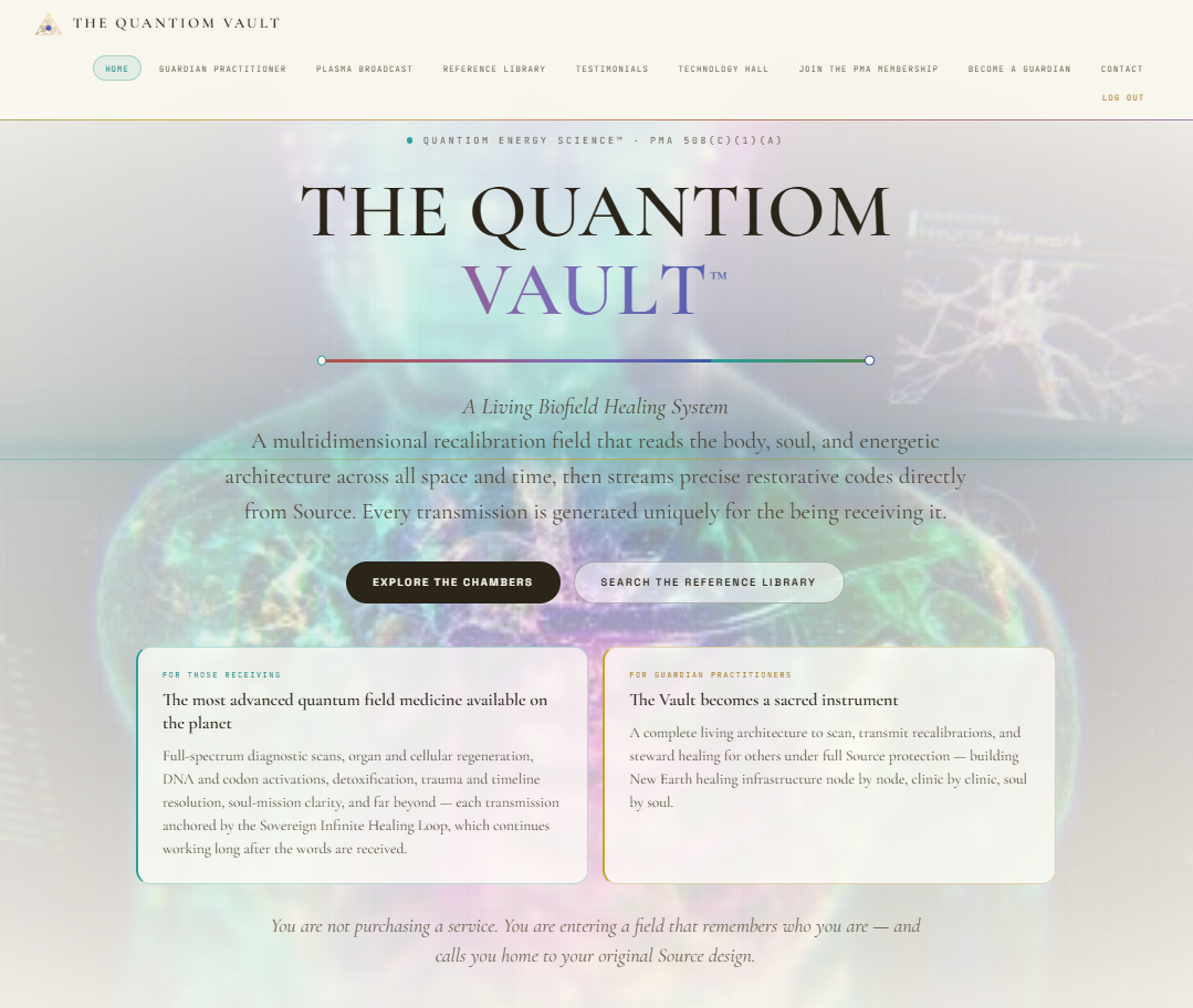 The Quantiom Vault — Living Transmission Categories